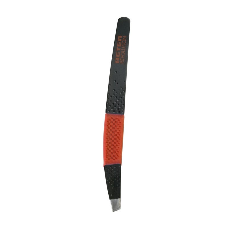 BETER Stainless steel tweezers, with grip, slanted-tip - Image 5